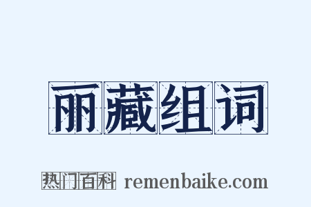 丽藏组词是什么意思的图片